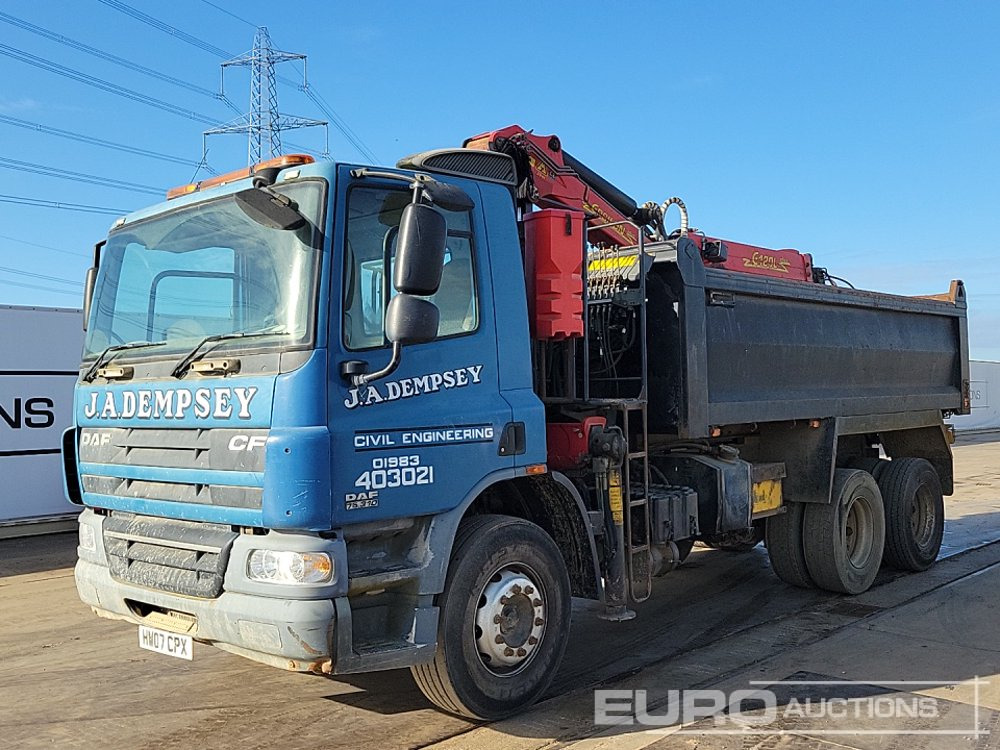 2007 DAF CF75 310 - Kiper, Kamion s kranom: slika 2007 DAF CF75 310 - Kiper, Kamion s kranom 2007 DAF CF75 310 - Kiper, Kamion s kranom: slika 2007 DAF CF75 310 - Kiper, Kamion s kranom
