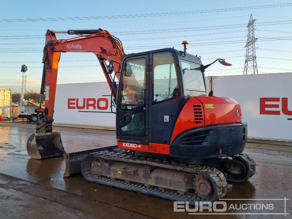 2013 Kubota KX080-4 - Mini bager: slika 2013 Kubota KX080-4 - Mini bager 2013 Kubota KX080-4 - Mini bager: slika 2013 Kubota KX080-4 - Mini bager