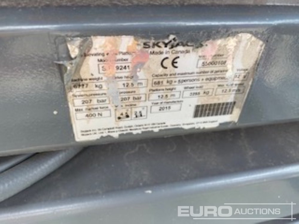 2015 SkyJack SJ9241 - Podizna platforma: slika 2015 SkyJack SJ9241 - Podizna platforma 2015 SkyJack SJ9241 - Podizna platforma: slika 2015 SkyJack SJ9241 - Podizna platforma