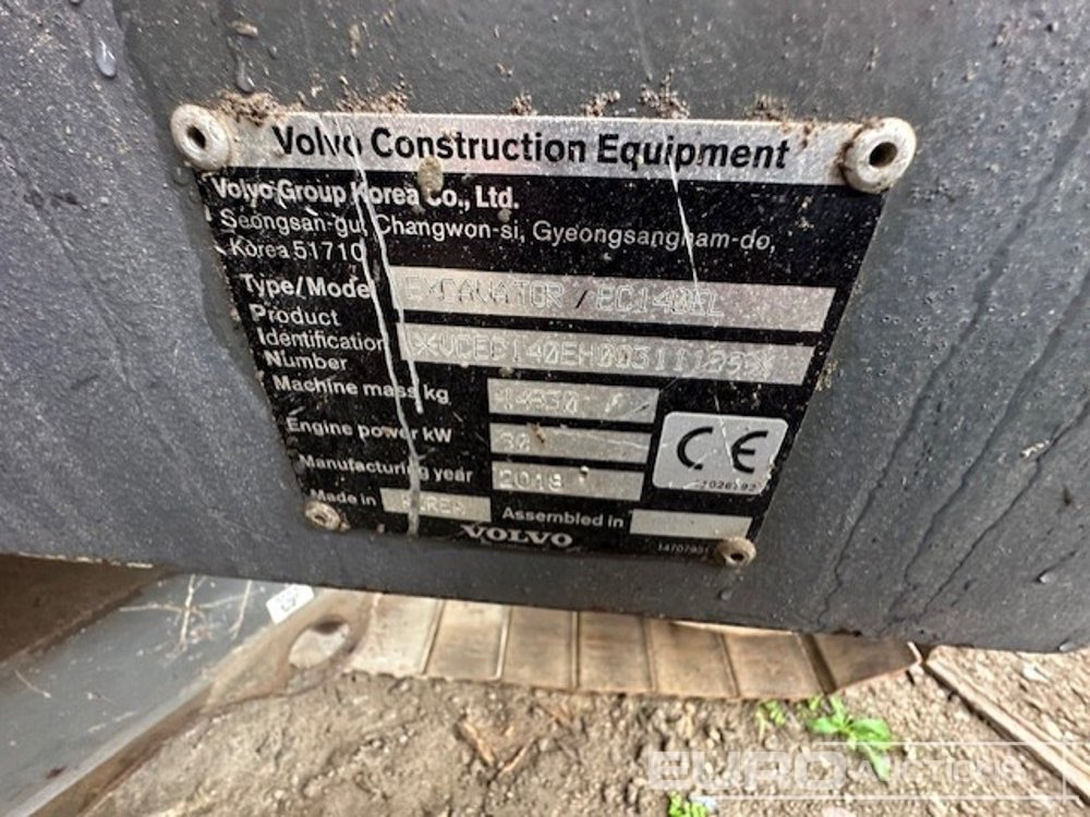 Bager gusjeničar 2018 Volvo EC140EL: slika Bager gusjeničar 2018 Volvo EC140EL