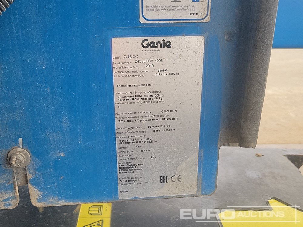 Podizna platforma 2019 Genie Z-45XC: slika Podizna platforma 2019 Genie Z-45XC