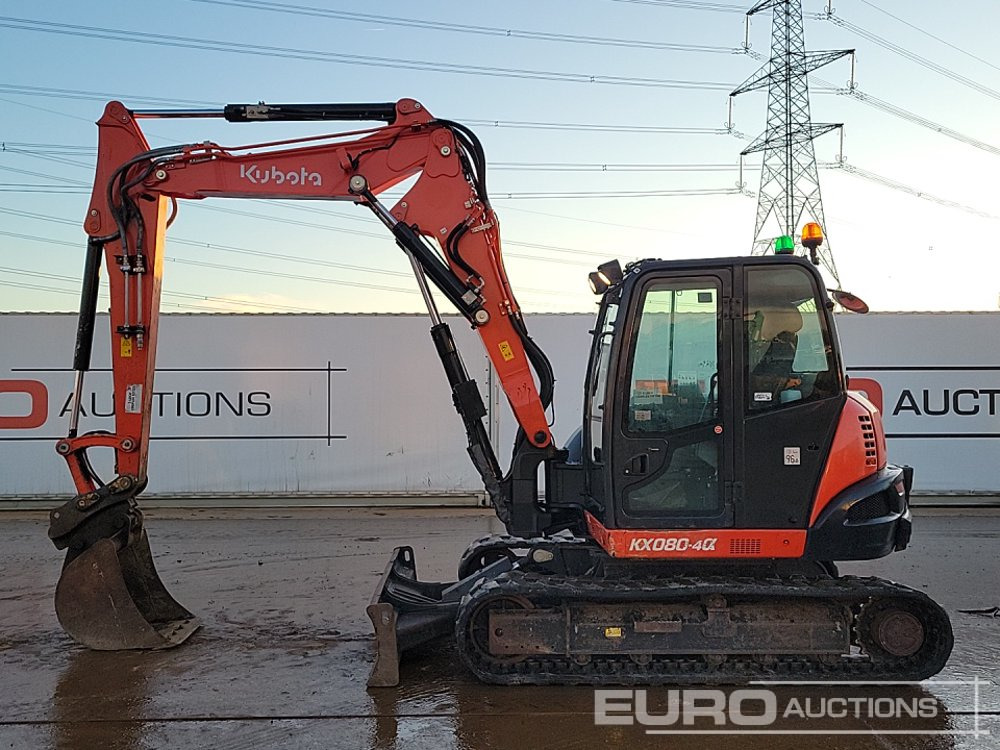 2019 Kubota KX080-4A - Mini bager: slika 2019 Kubota KX080-4A - Mini bager 2019 Kubota KX080-4A - Mini bager: slika 2019 Kubota KX080-4A - Mini bager