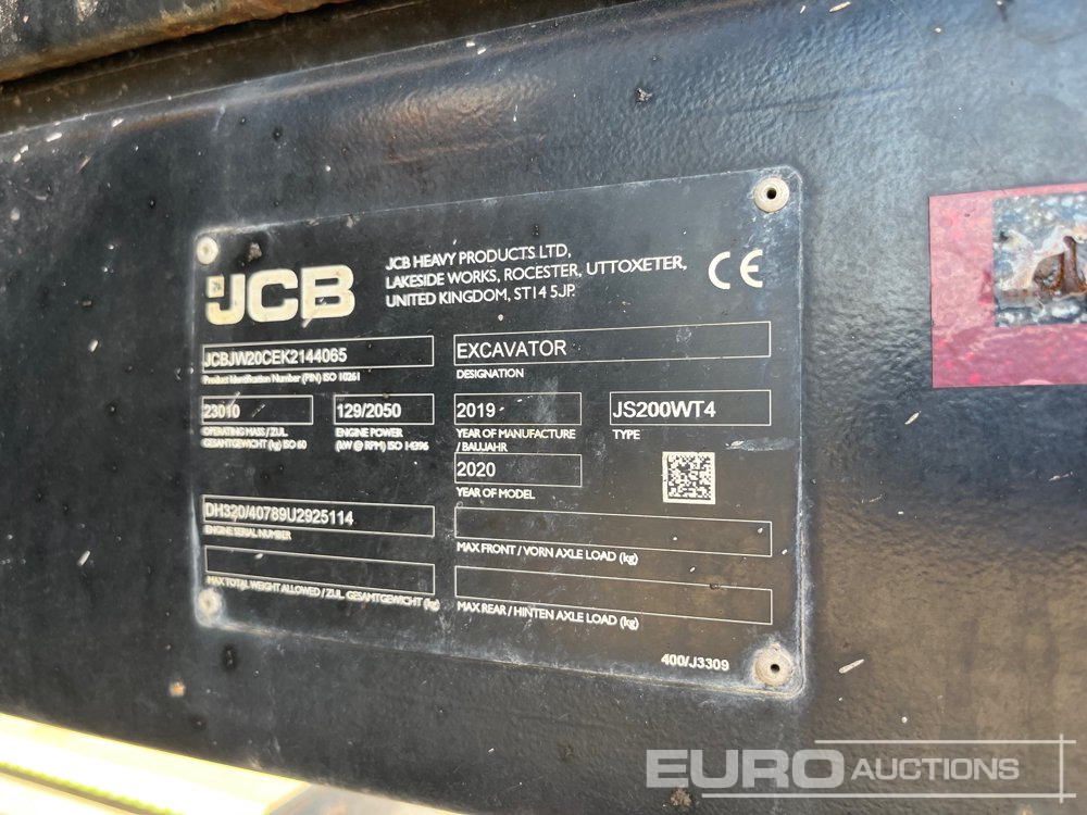 2020 JCB JS200W - Bager na kotačima: slika 2020 JCB JS200W - Bager na kotačima 2020 JCB JS200W - Bager na kotačima: slika 2020 JCB JS200W - Bager na kotačima