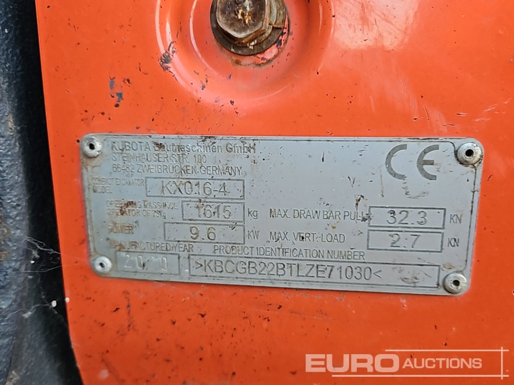 Mini bager 2020 Kubota KX016-4: slika Mini bager 2020 Kubota KX016-4 Mini bager 2020 Kubota KX016-4: slika Mini bager 2020 Kubota KX016-4