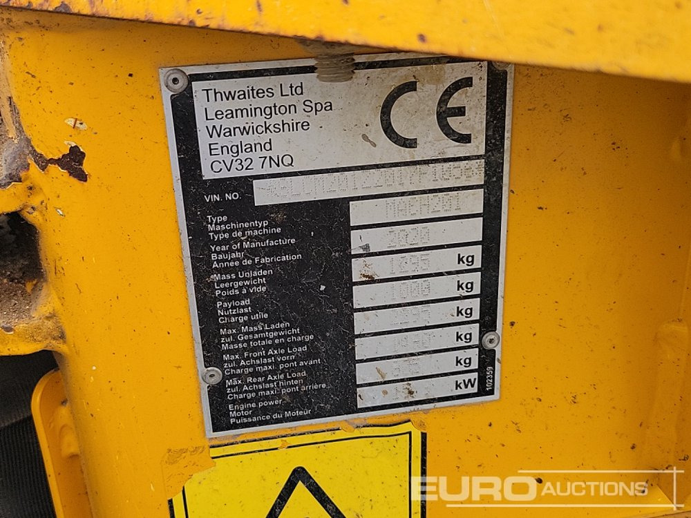 Mini istovarivač 2020 Thwaites 1 Ton: slika Mini istovarivač 2020 Thwaites 1 Ton