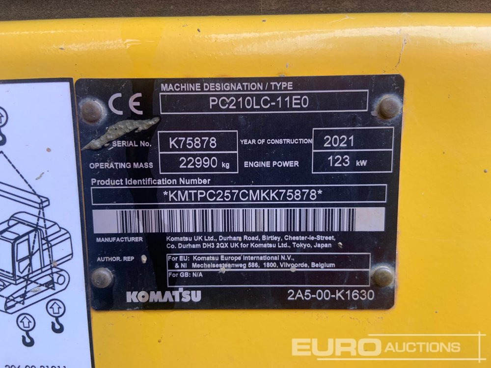 Bager gusjeničar 2021 Komatsu PC210LC-11E0: slika Bager gusjeničar 2021 Komatsu PC210LC-11E0