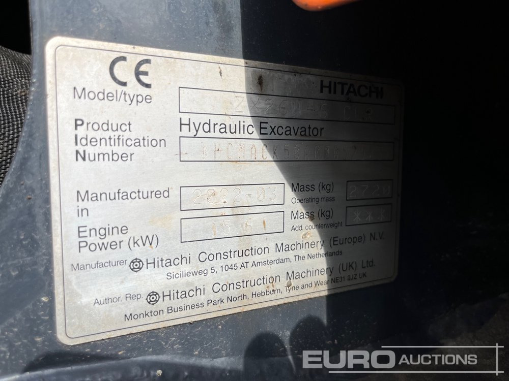 2022 Hitachi ZX26U-6 CLR - Mini bager: slika 2022 Hitachi ZX26U-6 CLR - Mini bager 2022 Hitachi ZX26U-6 CLR - Mini bager: slika 2022 Hitachi ZX26U-6 CLR - Mini bager