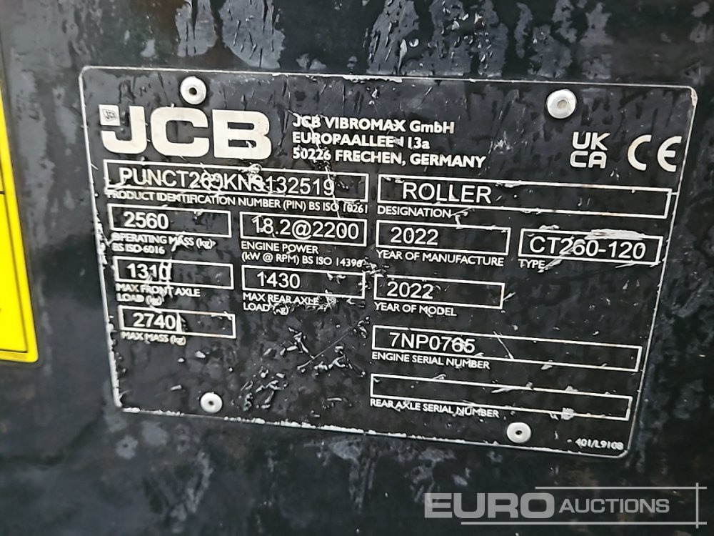 Valjak 2022 JCB CT260-120: slika Valjak 2022 JCB CT260-120