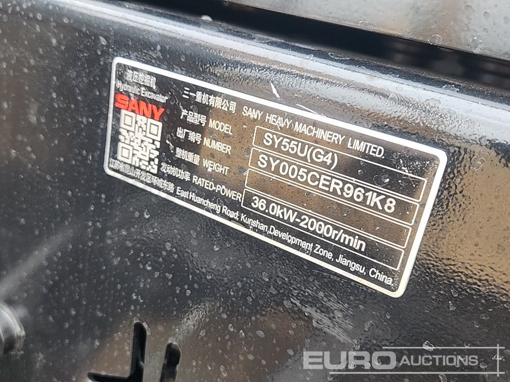 Mini bager 2024 Sany SY55U: slika Mini bager 2024 Sany SY55U