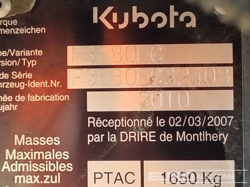 Vrtna kosilica Kubota F3680EC: slika Vrtna kosilica Kubota F3680EC