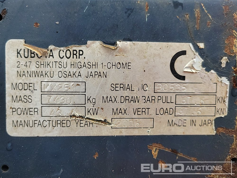 Mini bager Kubota KX251: slika Mini bager Kubota KX251