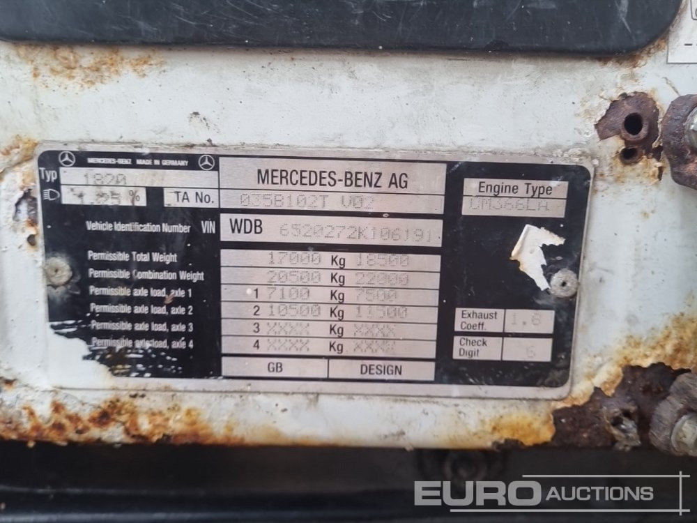 Kamion sandučar Mercedes 1820: slika Kamion sandučar Mercedes 1820