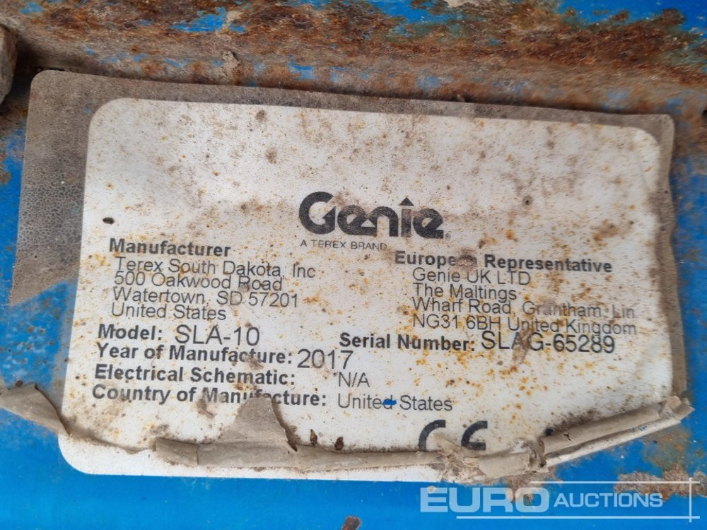 Oprema za rukovanje materijalima 2017 Genie SLA-10: slika Oprema za rukovanje materijalima 2017 Genie SLA-10