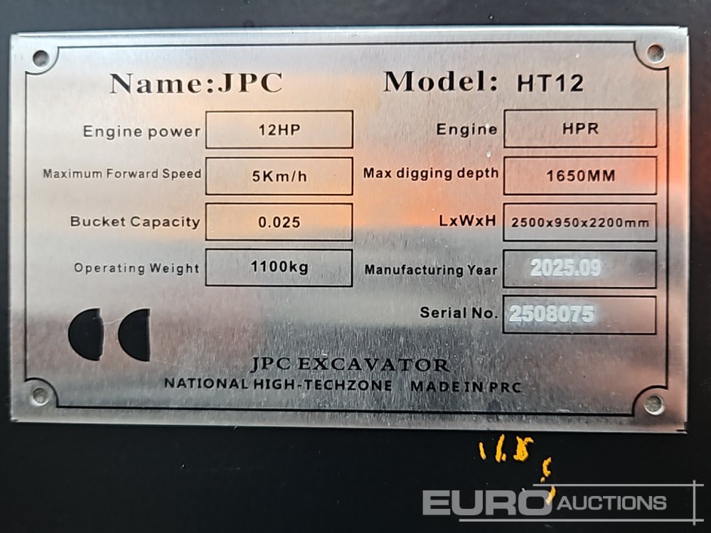 Unused 2025 JPC HT12 - Mini bager: slika Unused 2025 JPC HT12 - Mini bager Unused 2025 JPC HT12 - Mini bager: slika Unused 2025 JPC HT12 - Mini bager