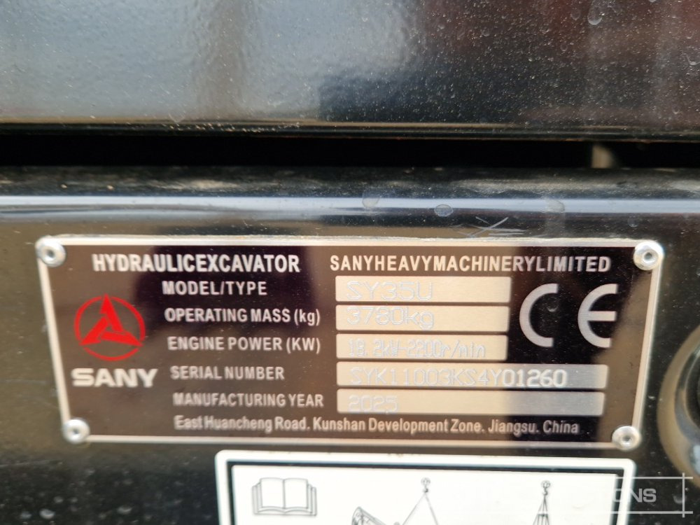 Mini bager Unused 2025 Sany SY35U: slika Mini bager Unused 2025 Sany SY35U