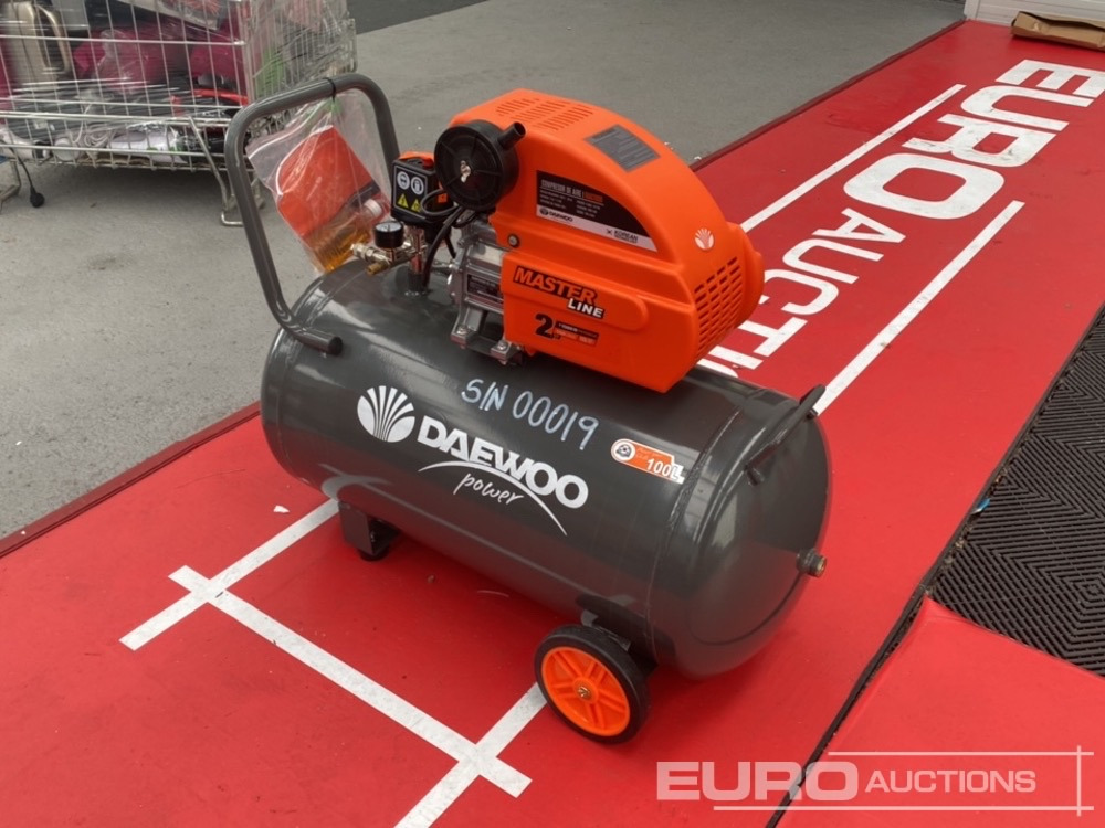 Unused Daewoo DAAC100CV 100 Litre 230 Volt Compressor - Zračni kompresor: slika Unused Daewoo DAAC100CV 100 Litre 230 Volt Compressor - Zračni kompresor Unused Daewoo DAAC100CV 100 Litre 230 Volt Compressor - Zračni kompresor: slika Unused Daewoo DAAC100CV 100 Litre 230 Volt Compressor - Zračni kompresor