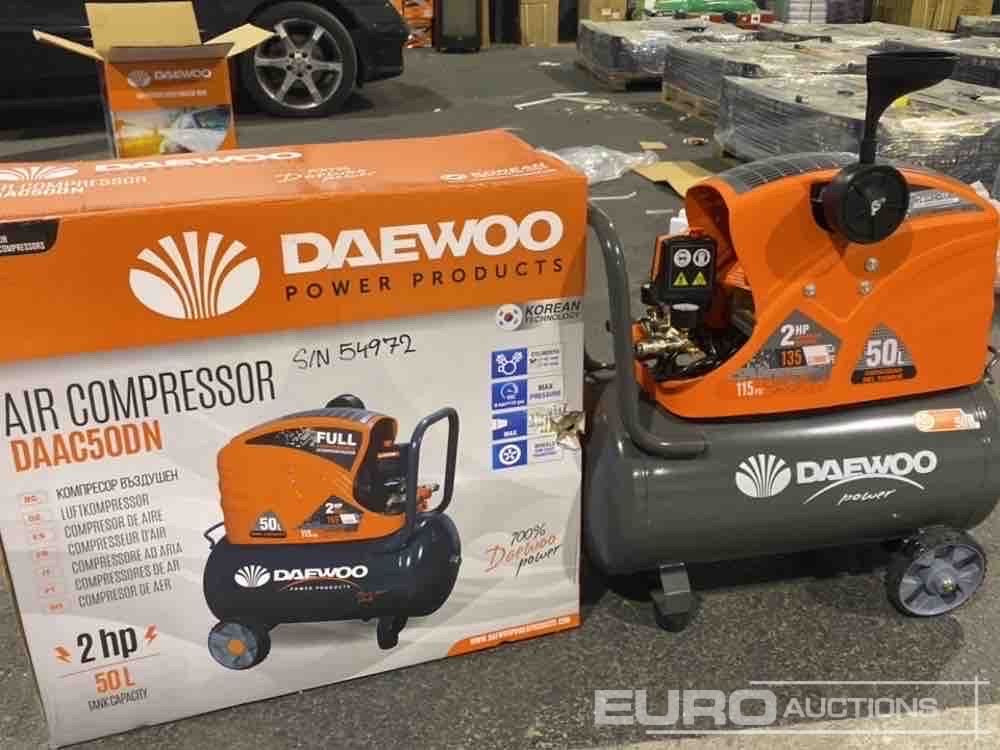Unused Daewoo DAAC50DN 50 Litre 230 Volt Compressor (2 of) - Zračni kompresor: slika Unused Daewoo DAAC50DN 50 Litre 230 Volt Compressor (2 of) - Zračni kompresor Unused Daewoo DAAC50DN 50 Litre 230 Volt Compressor (2 of) - Zračni kompresor: slika Unused Daewoo DAAC50DN 50 Litre 230 Volt Compressor (2 of) - Zračni kompresor