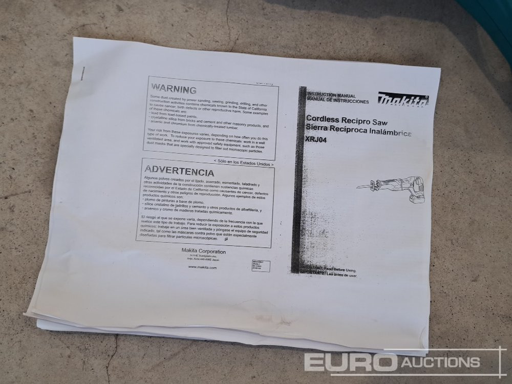 Unused Makita XRJ04 18V Cordless Recipricating Saw (Body Only) - Građevinska oprema: slika Unused Makita XRJ04 18V Cordless Recipricating Saw (Body Only) - Građevinska oprema Unused Makita XRJ04 18V Cordless Recipricating Saw (Body Only) - Građevinska oprema: slika Unused Makita XRJ04 18V Cordless Recipricating Saw (Body Only) - Građevinska oprema
