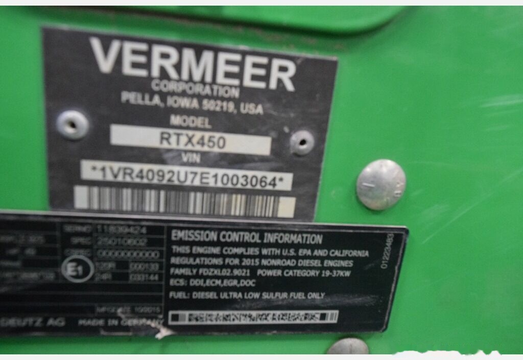 Vermeer RTX450 - Trenčer: slika Vermeer RTX450 - Trenčer Vermeer RTX450 - Trenčer: slika Vermeer RTX450 - Trenčer