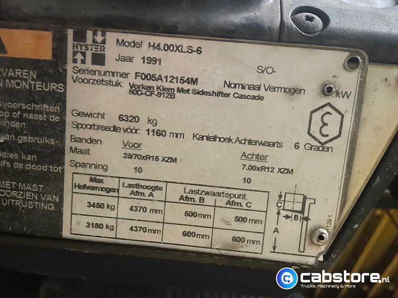 Plinski viličar Hyster H4.00 XLS-6 hef truck - Forklift - Gabelstapler - Good condition: slika Plinski viličar Hyster H4.00 XLS-6 hef truck - Forklift - Gabelstapler - Good condition
