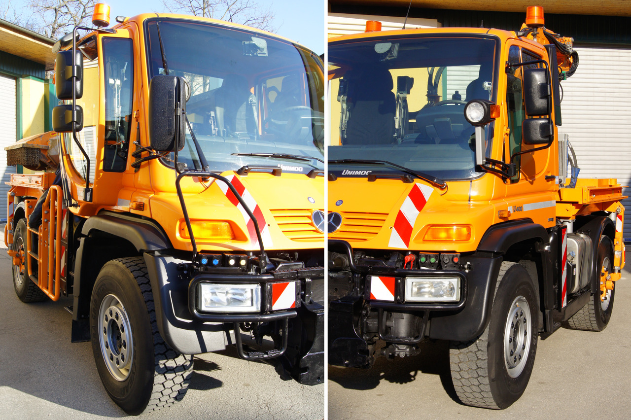Kiper UNIMOG Unimog U 400/Hydrostat/Mähtür +MULAG MHU 800: slika Kiper UNIMOG Unimog U 400/Hydrostat/Mähtür +MULAG MHU 800