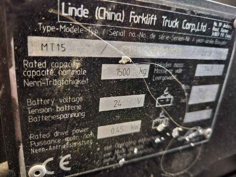 Linde MT15 - Paletni viličar: slika Linde MT15 - Paletni viličar Linde MT15 - Paletni viličar: slika Linde MT15 - Paletni viličar