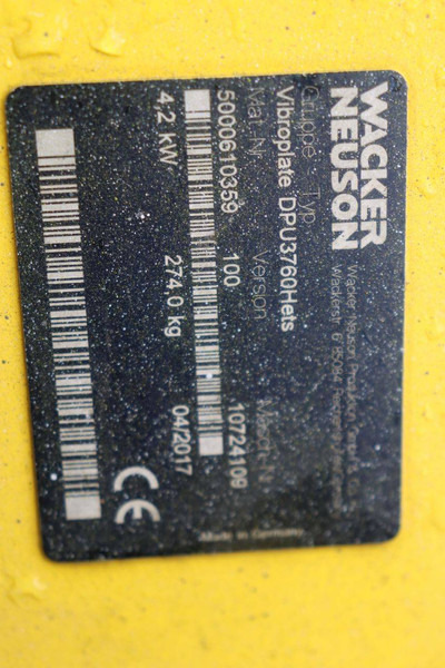 Vibro ploča Neuson DPÜ3760: slika Vibro ploča Neuson DPÜ3760