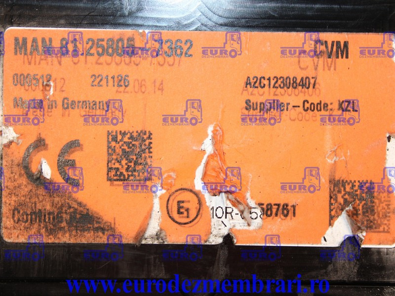 CALCULATOR CVM BASIC BV1 I2 MAN TGX TG3 81.25805.7362 - Upravljačka jedinica (ECU) za Kamion: slika CALCULATOR CVM BASIC BV1 I2 MAN TGX TG3 81.25805.7362 - Upravljačka jedinica (ECU) za Kamion CALCULATOR CVM BASIC BV1 I2 MAN TGX TG3 81.25805.7362 - Upravljačka jedinica (ECU) za Kamion: slika CALCULATOR CVM BASIC BV1 I2 MAN TGX TG3 81.25805.7362 - Upravljačka jedinica (ECU) za Kamion
