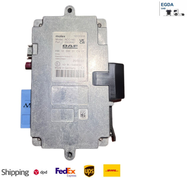 DAF Molex RCC-160 - Upravljačka jedinica (ECU): slika DAF Molex RCC-160 - Upravljačka jedinica (ECU) DAF Molex RCC-160 - Upravljačka jedinica (ECU): slika DAF Molex RCC-160 - Upravljačka jedinica (ECU)