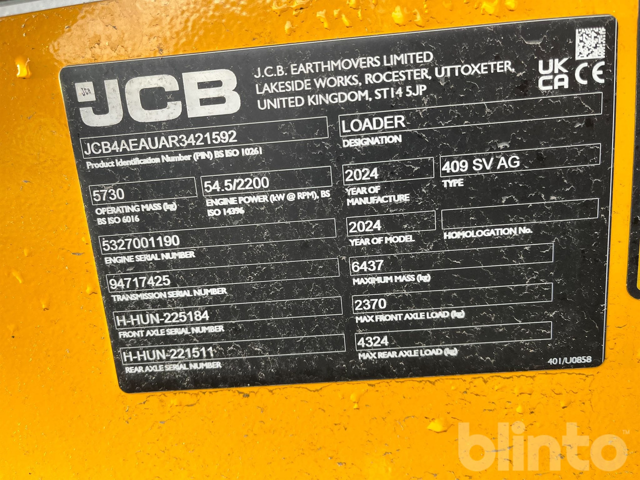 Utovarivač na kotačima JCB 409 SV AG Nordic Edition (Stage V): slika Utovarivač na kotačima JCB 409 SV AG Nordic Edition (Stage V)