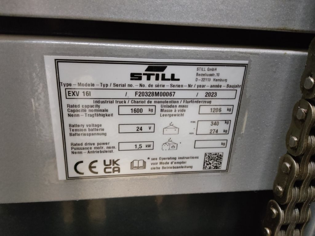 Still EXV16I/800MM/BATT.NEU - Slagač stoga: slika Still EXV16I/800MM/BATT.NEU - Slagač stoga Still EXV16I/800MM/BATT.NEU - Slagač stoga: slika Still EXV16I/800MM/BATT.NEU - Slagač stoga