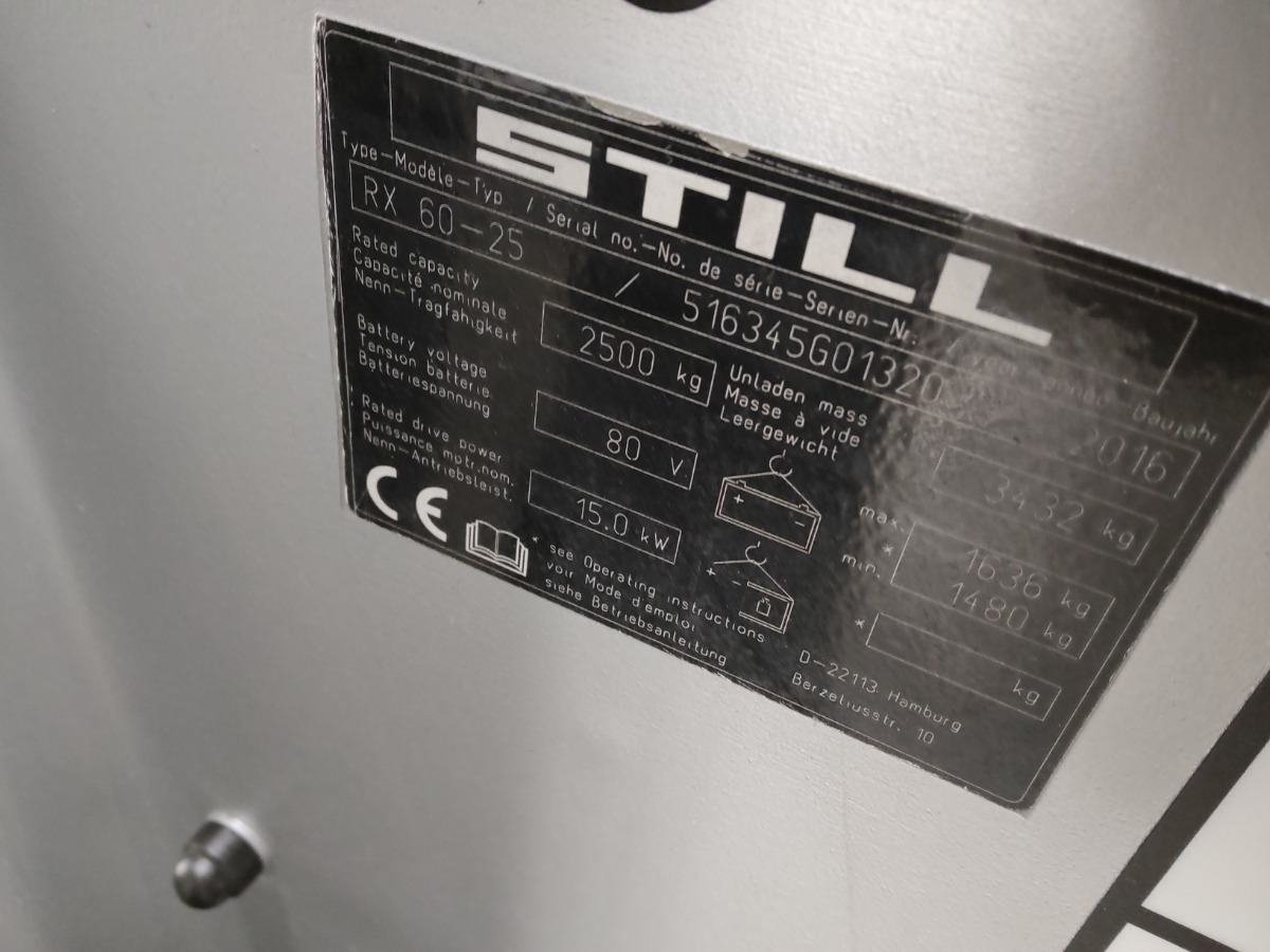 Električni viličar Still RX60-25/BATT.NEU: slika Električni viličar Still RX60-25/BATT.NEU