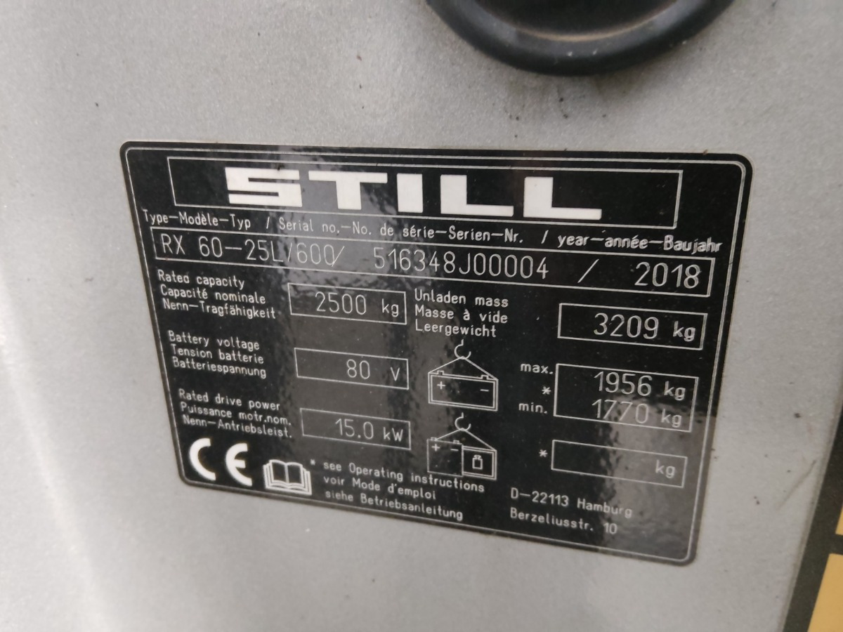 Still RX60-25L/600 - Električni viličar: slika Still RX60-25L/600 - Električni viličar Still RX60-25L/600 - Električni viličar: slika Still RX60-25L/600 - Električni viličar