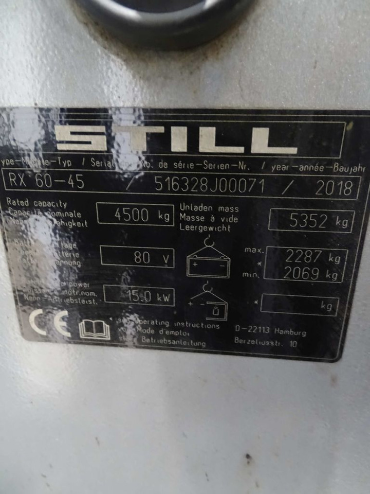 Still RX60-45 - Električni viličar: slika Still RX60-45 - Električni viličar Still RX60-45 - Električni viličar: slika Still RX60-45 - Električni viličar