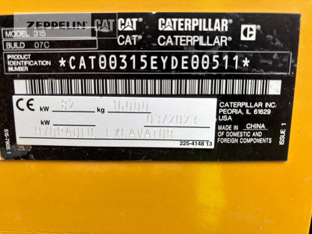 Cat 315-07A - Bager gusjeničar: slika Cat 315-07A - Bager gusjeničar Cat 315-07A - Bager gusjeničar: slika Cat 315-07A - Bager gusjeničar