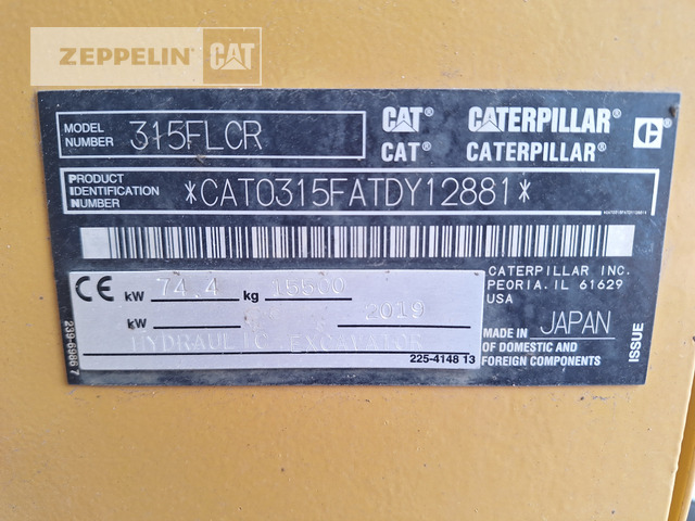 Zakup Cat 315FL Cat 315FL: slika Zakup Cat 315FL Cat 315FL