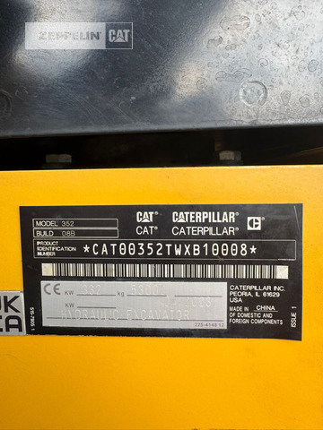 Bager gusjeničar Cat 352-08: slika Bager gusjeničar Cat 352-08